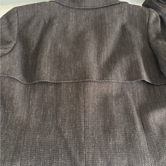 Lafayette 148 New York Brown Pea Coat with Notched Lapel Wool Sz 22 - Picture 11 of 13